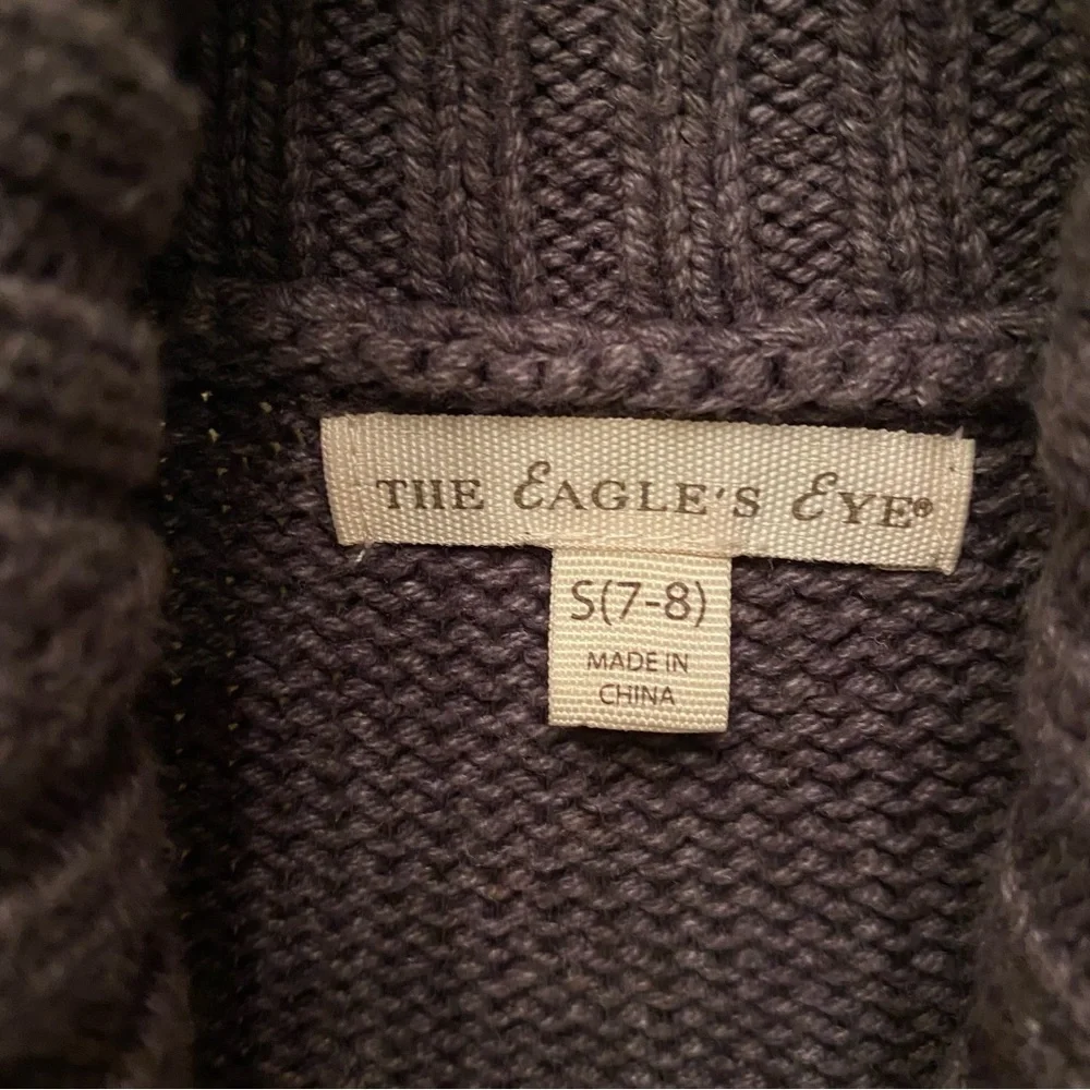 THE EAGLE’S EYE Girls Gray Patterned Knit Vest Size 7-8 Yrs